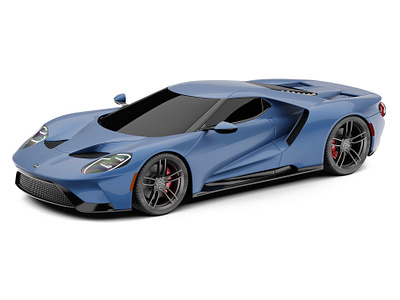 Ford GT 3d blender blue car coupe cycles design ford gt render vehicle