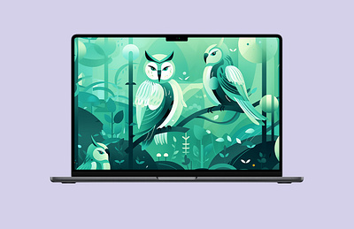 4K Owl Wallpaper for Desktop apple design desktop macbook macbook pro mobile owl wallpaper wallpaper design