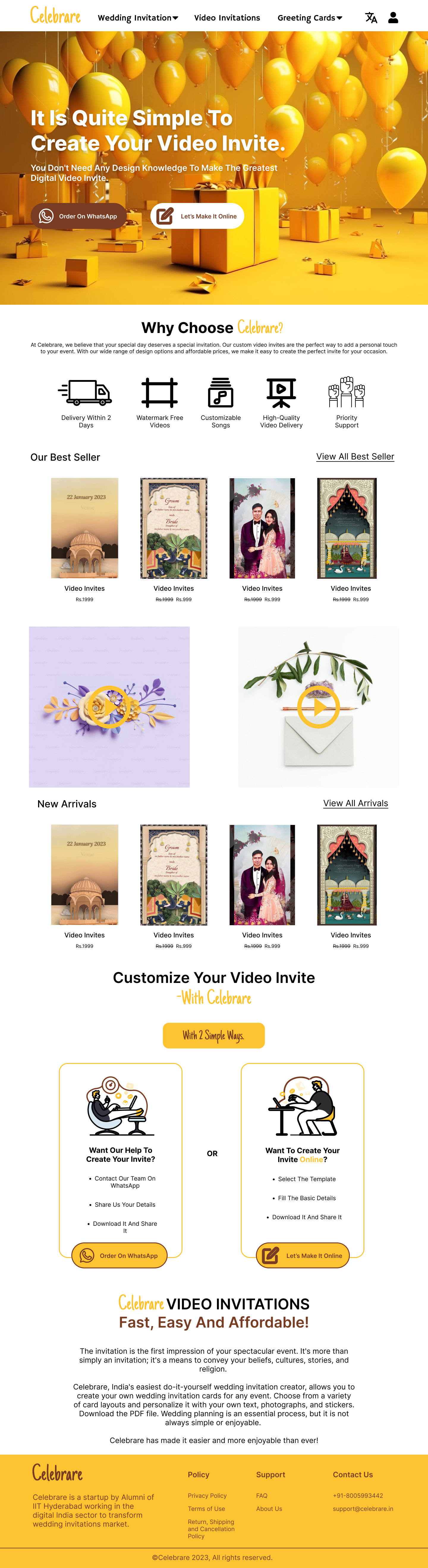 Invitation Website Design branding celebrare concept page graphic design invitation website landing page ui ux web development web ui web ui design webpage concept design website concept design website design