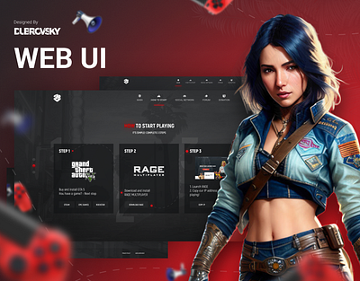 Web UI | Website design GTA 5 branding design fivem game game design game ui graphic design gta ui uiux user interface web design