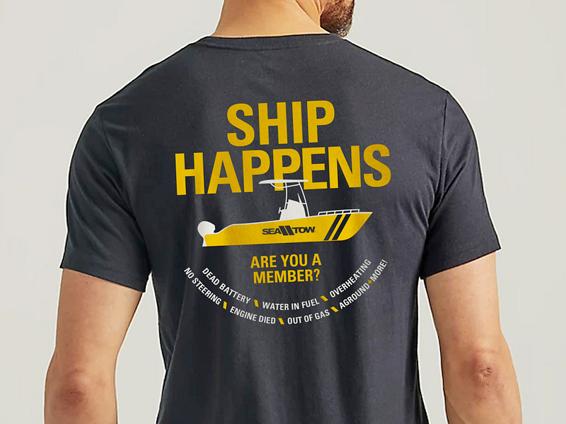 Ship Happens apparel branding tshirt design