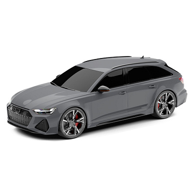 Audi RS6 3d audi avant blender car cycles design grey render rs6 vehicle