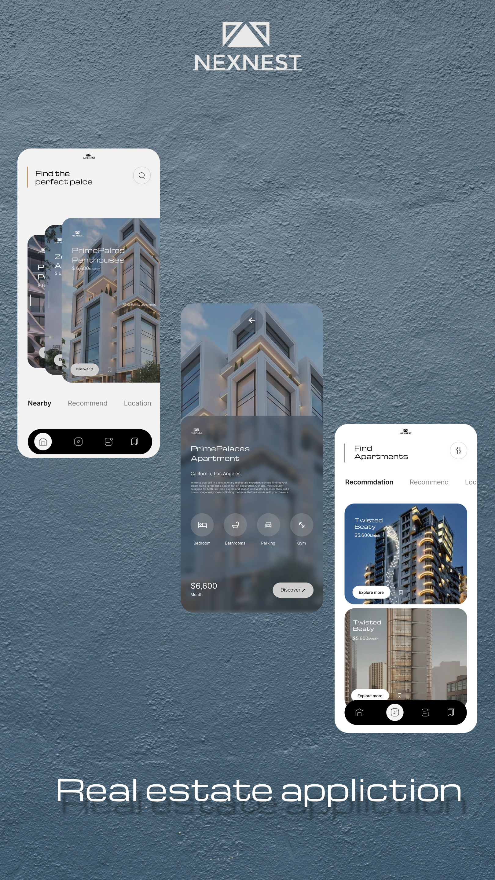 Real State Application animation app app design graphic design ui uiux user experience user interaction