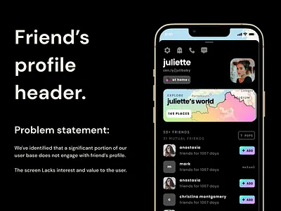 Friend's Profile Header