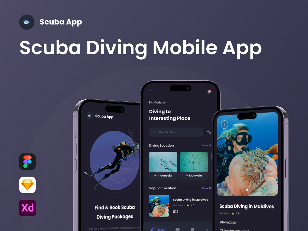 Scuba App Scuba Diving Mobile App by Agensip UI UX Agency on Dribbble