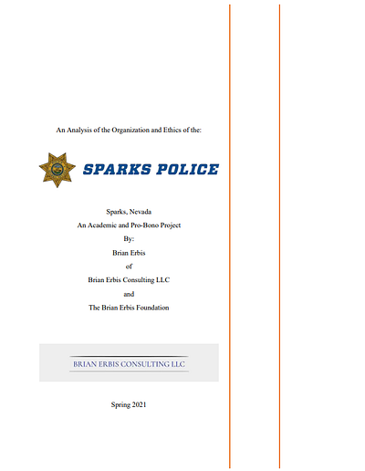 Report on the Sparks Nevada Police branding logo