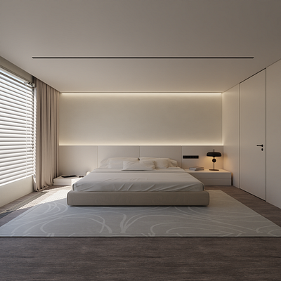 Bedroom 3d bed bedroom blender cycles design interior light render room