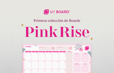 Pink Rise - My Board branding graphic design logo packaging pink