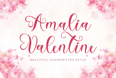 Amalia Valentine beautiful branding design engagement font font design graphic design handwritten illustration logo procreate svg ui valentine wedding