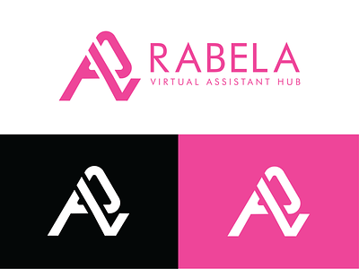 Rabela VA a brand identity branding design graphic design logo logo design monogram r rav v va virtual assistant