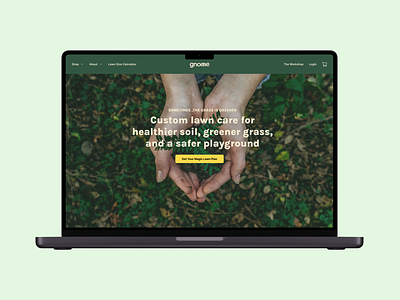 Gnome-Your ultimate lawn care desktop design garden app garden website green ui lawn lawn care ui uiux web design website design