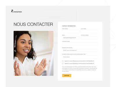 New contact page for Planisense branding contact page design illustration ui ux website website project