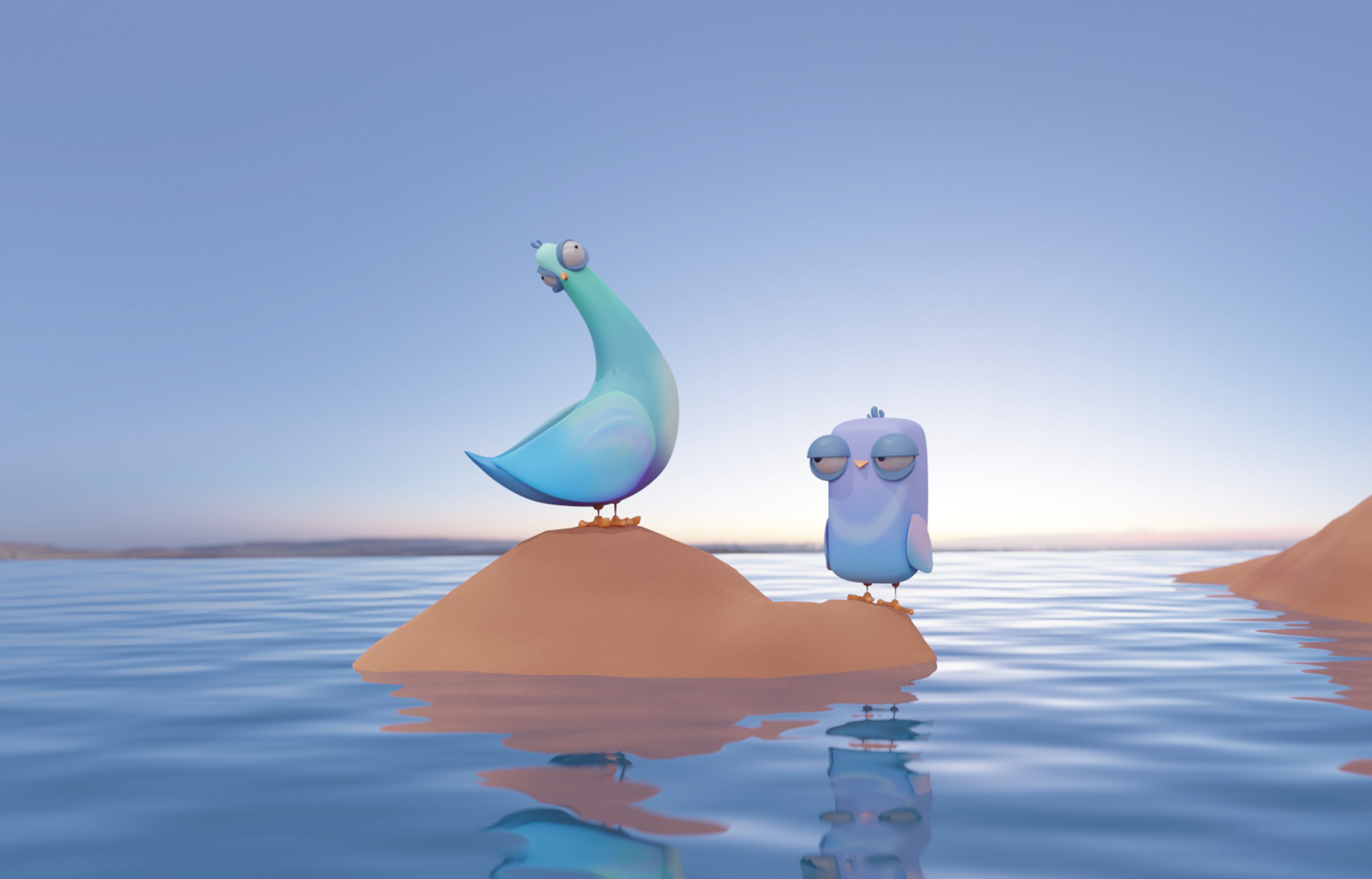 Some Pigeons 3d 3d art 3d graphics 3dart 3dartist 3dillustration blender design illustration