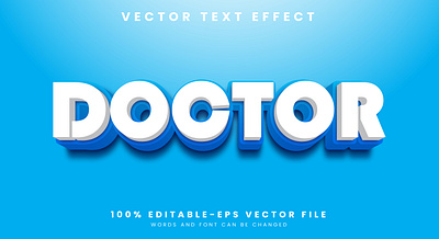 Doctor 3d editable text style Template 3d text effect care celebration children health clinic clinical corona dental health dentist disease doctor doctor day family doctor graphic design health hostipal kids doctor medicine nurse vector text mockup