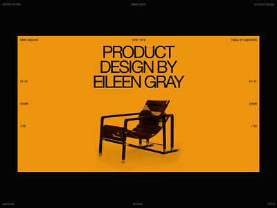 Design Stories: Eileen Gray colors concept graphic design history modern personal portfolio product swiss style typography ui woman