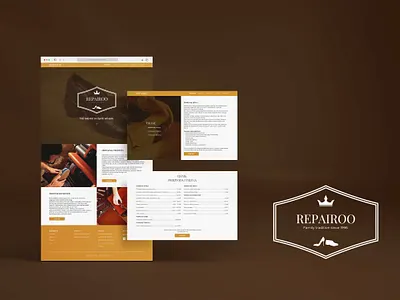 REPAIROO - shoe repair shop web design repair repairoo shoe repair shop shoe shoe repair shoe repair shop web design ui ux web design