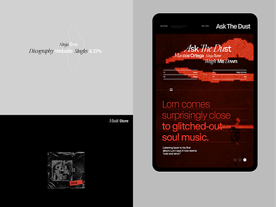 Lorn Discography - Website Single & EPS app branding design discography electronic graphic design idm illustration logo lorn minimal music ui web website webstore