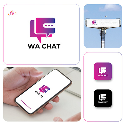 Chat Modern Logo Design ui