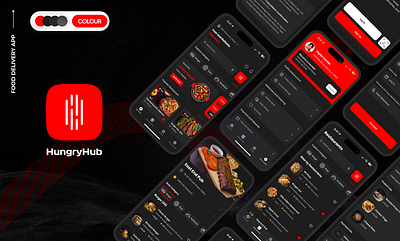 Hungry Hub figma food mobile app ui ux