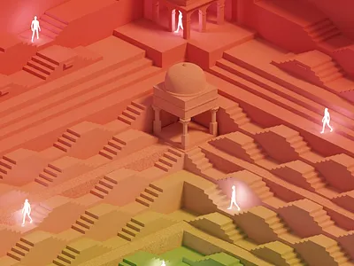 Temple 3d architecture blender enviroment temple