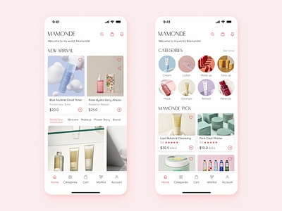 Beauty Mobile App - UI Design app beauty app branding design figma graphic design mobile app shot ui ui showcase ux