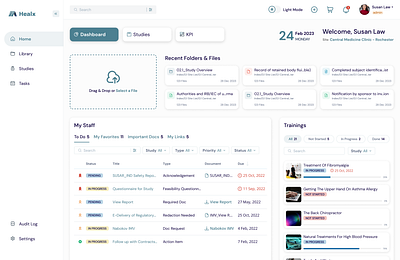 Clinical Trials Dashboard clinical dashboard medicine trials ui ux