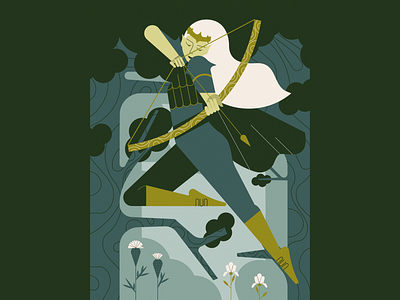 Elf archer | Fantasy game illustration character design concept elf character fantasy graphic design illustration vector