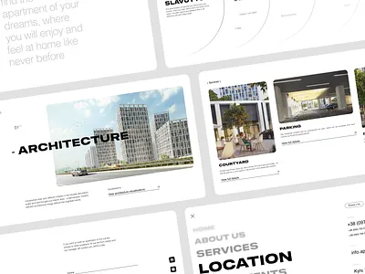 Website blocks for a residential complex building design house landing premium premium website residential complex ui ux uxui web production webdesign website
