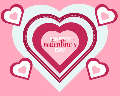 Lettering Happy Valentines Day banner. 3d animation branding design graphic design illustration logo motion graphics ui vector