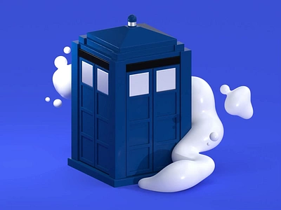 Tardis 3d 3dart animation art cute design geek graphic design illustration modeling render vector