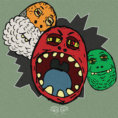 3 design graphic design illustration monster poster zombie