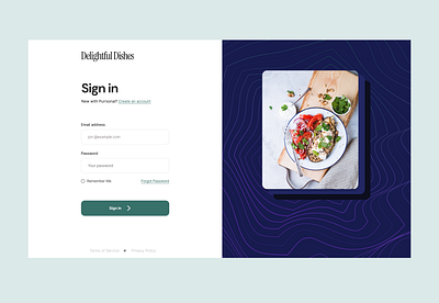 Delightful dishes 3d animation app best design branding design graphic design illustration lending page log in logo mma motion graphics pet sign in sign up typography ui ux vector