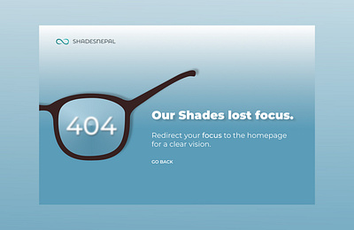 404 Page for Shadesnepal dailyui