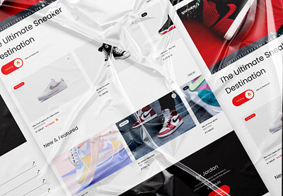 The Ultimate Sneaker landing page graphic design landing page sneaker ui