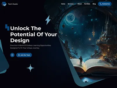 Landing page - Design studio 3d branding creative design design inspiration design tip designagency digital art education graphic design illustration landing landing page learning logo typography ui ux web web design