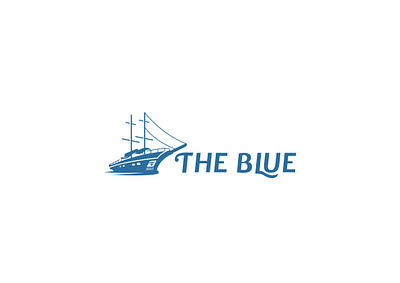 blue sailing logo branding design graphic design illustration illustrator logo logo ship sailing logo typography vector