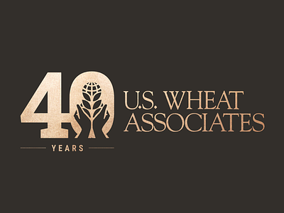 US Wheat Associates - 40 years 40 years brand guide branding logo