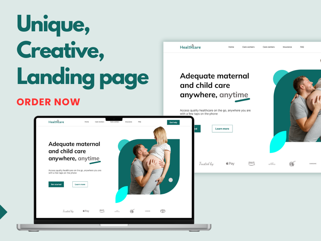 Website landing page for a healthcare/ hospital website by Bolanle ...
