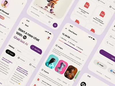 AI Chatbot app ai application artificial intelligence chat chatbot figma messenger