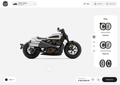 Bike configurator - Simple Web app bike configurator custom bike design ui web app