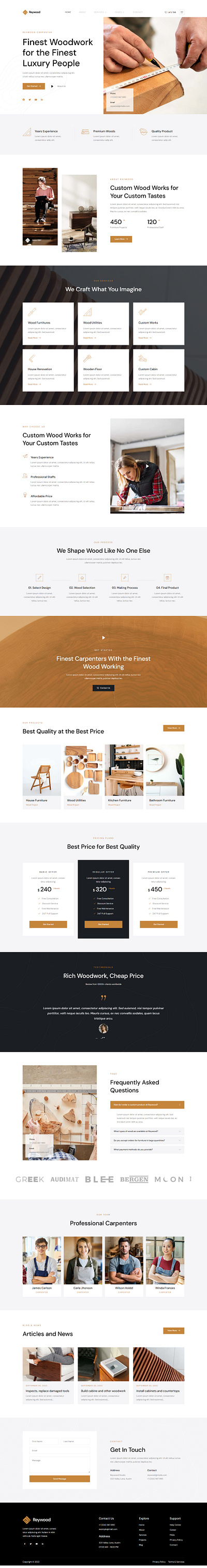 Woodwork Website branding design graphic design ui ux website wordpress