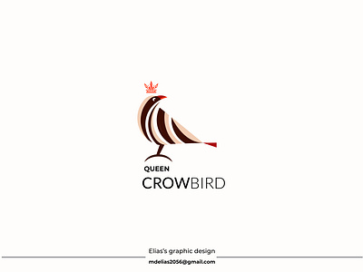 Queen Crow Logo For Sell bird branding crow logo design graphic design illustration letter logo logo logo design vector