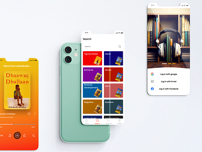 Audio Book App UI Design app app design audio book app audio book app design book app book app design mobile app design ui ui design ui ux design ux design