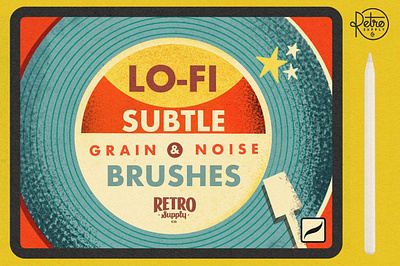 Lo-Fi Subtle Grain Brushes Procreate bristled brushes grain procreate raster subtle