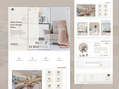 Furniture Shop Web Design UI branding dailyui furniture furniture shop web design ui graphic design home logo ui uiux uiuxdesign web webdesign