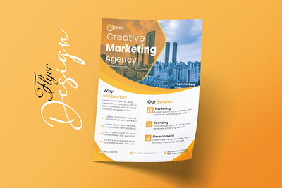 Agency flyer template honeymoon