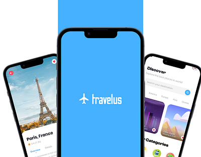 Travelus Tourism App UI Design branding design graphic design illustration logo ui ui design user interface ux web design