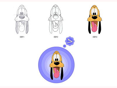 Character illustration 2d animation art artist artwork cartoon character characterdesign cute design digital painting digitalart disney drawing graphic design illustrations pluto sketch sticker vector