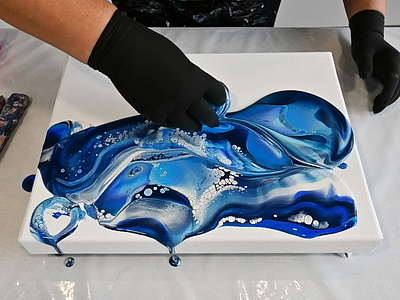 Unleashing Creativity: Fluid Art Landscapes - A Journey ... acrylic acrylic paint art design illustration paintings pouring tutorial