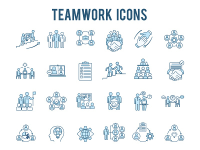 Teamwork Icons meeting